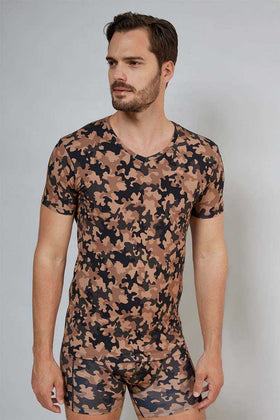 Men's Bamboo Short-Sleeve V-Neck T-Shirt