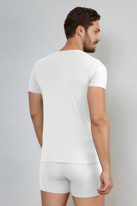 Big Size V-Neck Short-Sleeve Bamboo T-Shirt