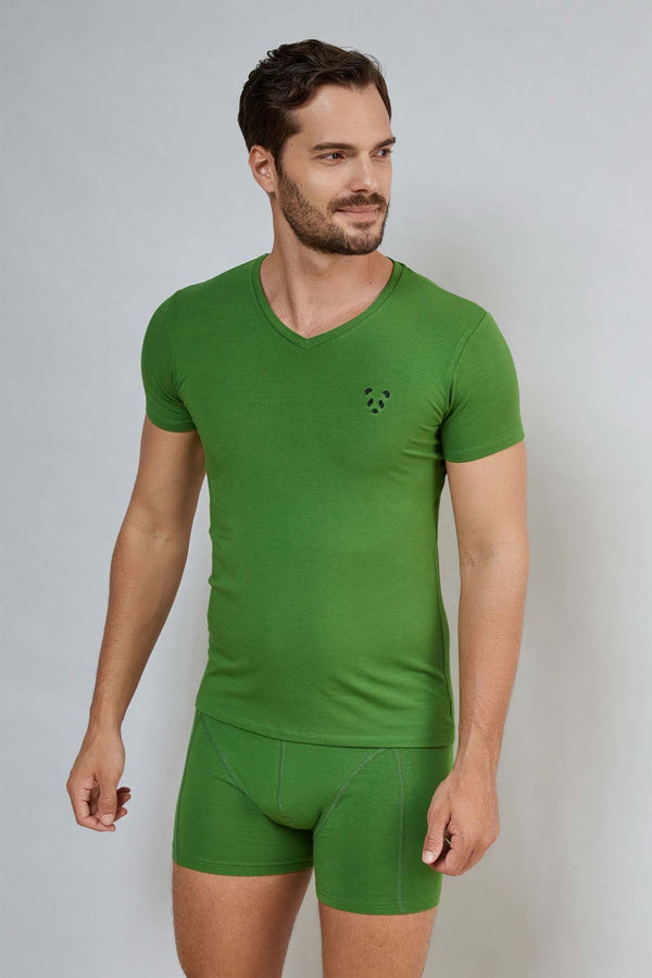 Men's V-Neck Short-Sleeve Bamboo T-Shirt freeshipping - bambursa