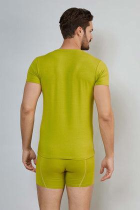 Men V-Neck Short-Sleeve Bamboo T-Shirt